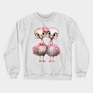 Valentine Ostrich Couple Crewneck Sweatshirt